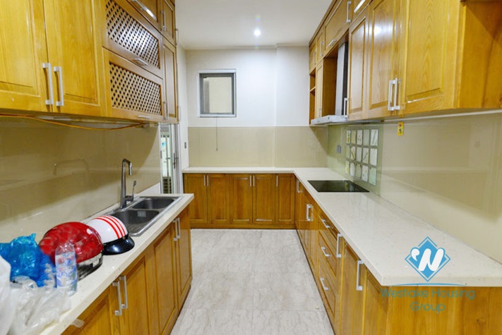 Unfurnished three bedrooms apartment for rent in L building, Ciputra, Tay Ho, Ha Noi